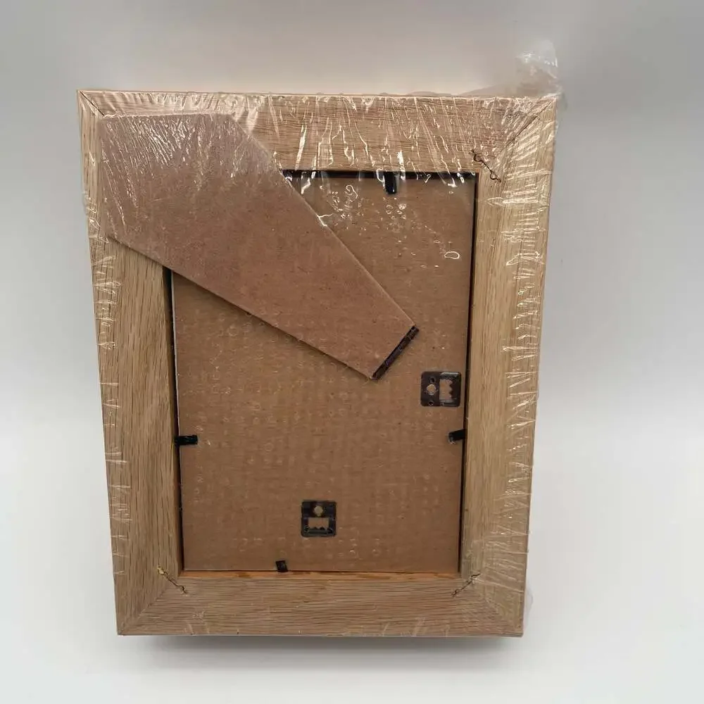 Set of 4 Old Town Solid Oak 5x7 Picture Frames with‎ Double Bevel Mats